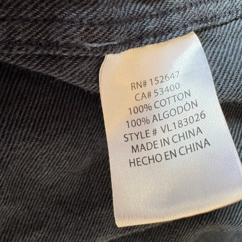 Valor Collective XL Navy Blue 100% Cotton Button Down Long Sleeve